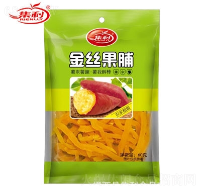 集利食品金絲果脯60g薯條干涼果干蜜餞果脯休閑零食品