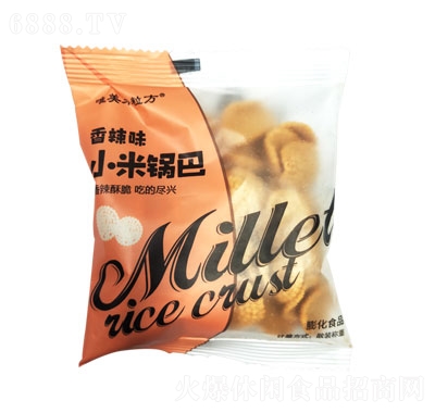 唯美米粒方小米鍋巴香辣味網(wǎng)紅零食休閑小吃