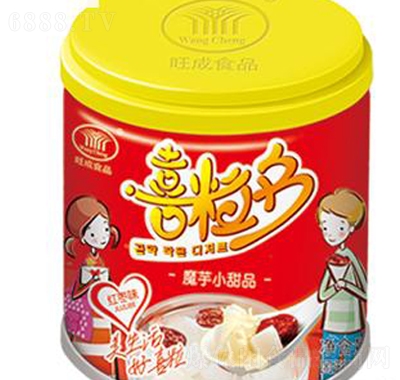 旺成200g喜粒多魔芋小甜品紅棗味辦公室小零食招商批發(fā)