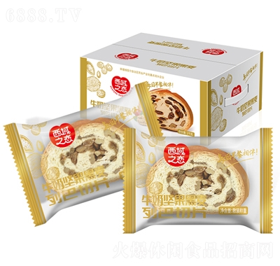 西域之戀牛奶堅果黑麥列巴切片休閑追劇零食