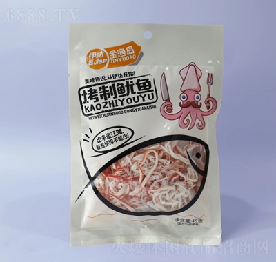 伊達(dá)45g烤制魷魚（絲）休閑辦公室零食